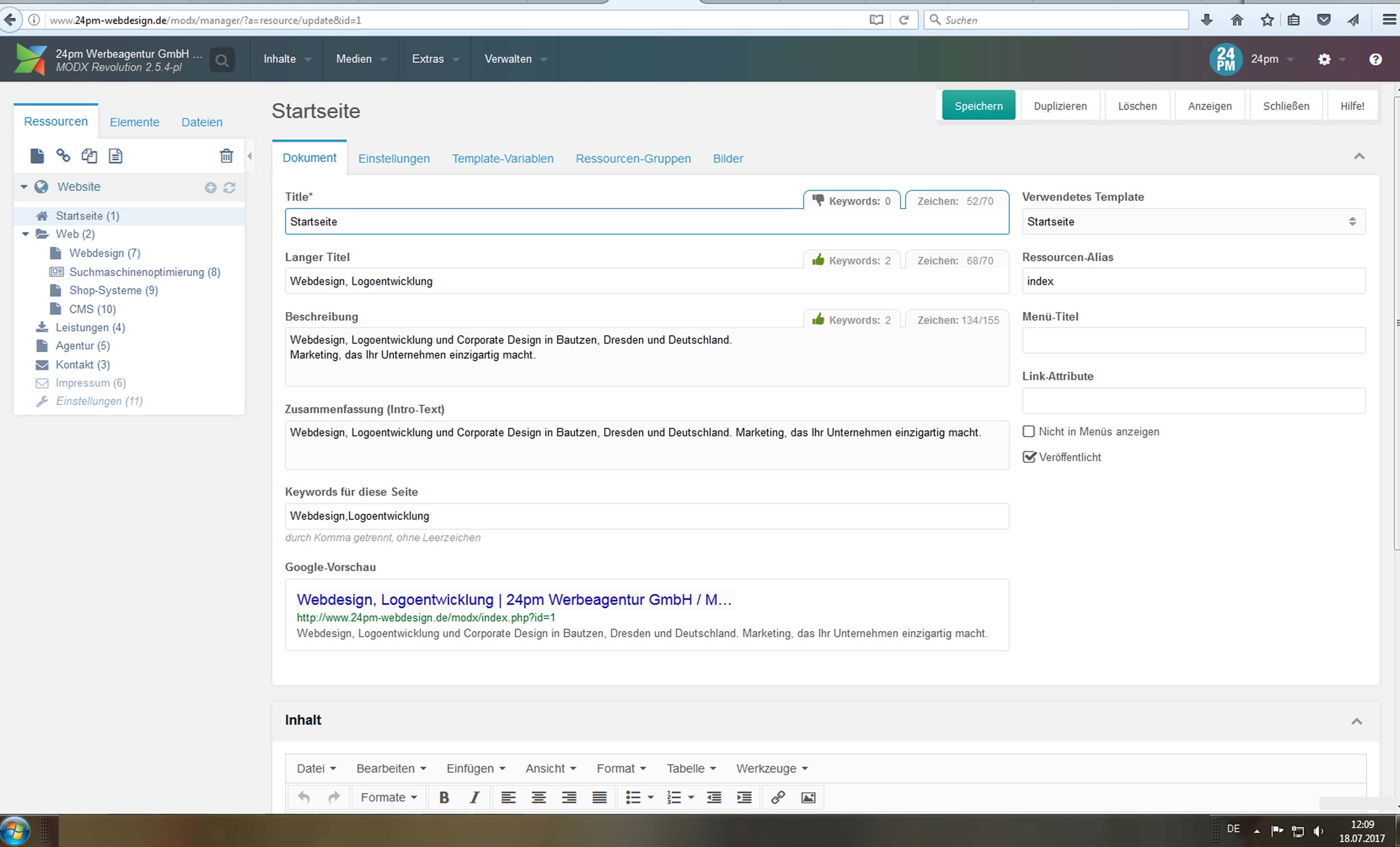Content Management Systeme, CMS / Web / 24pm Werbeagentur GmbH / MODX ...